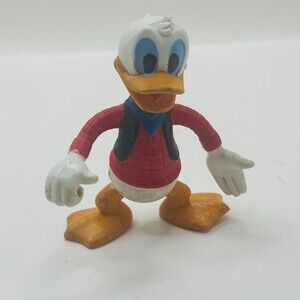 Arco Disney Frontierland Donald Duck Rubber Bendable Figure 1986 Vintage
